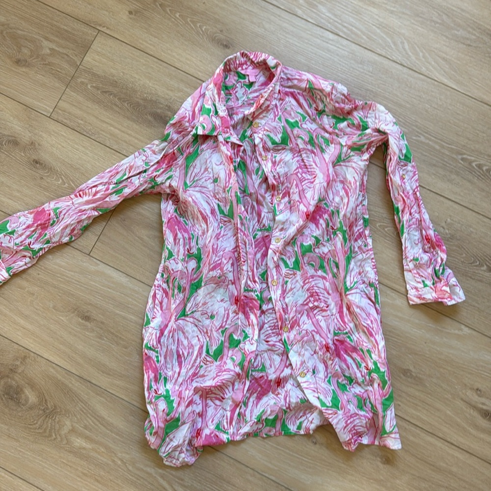 Lilly Pulitzer flamingo cover up
